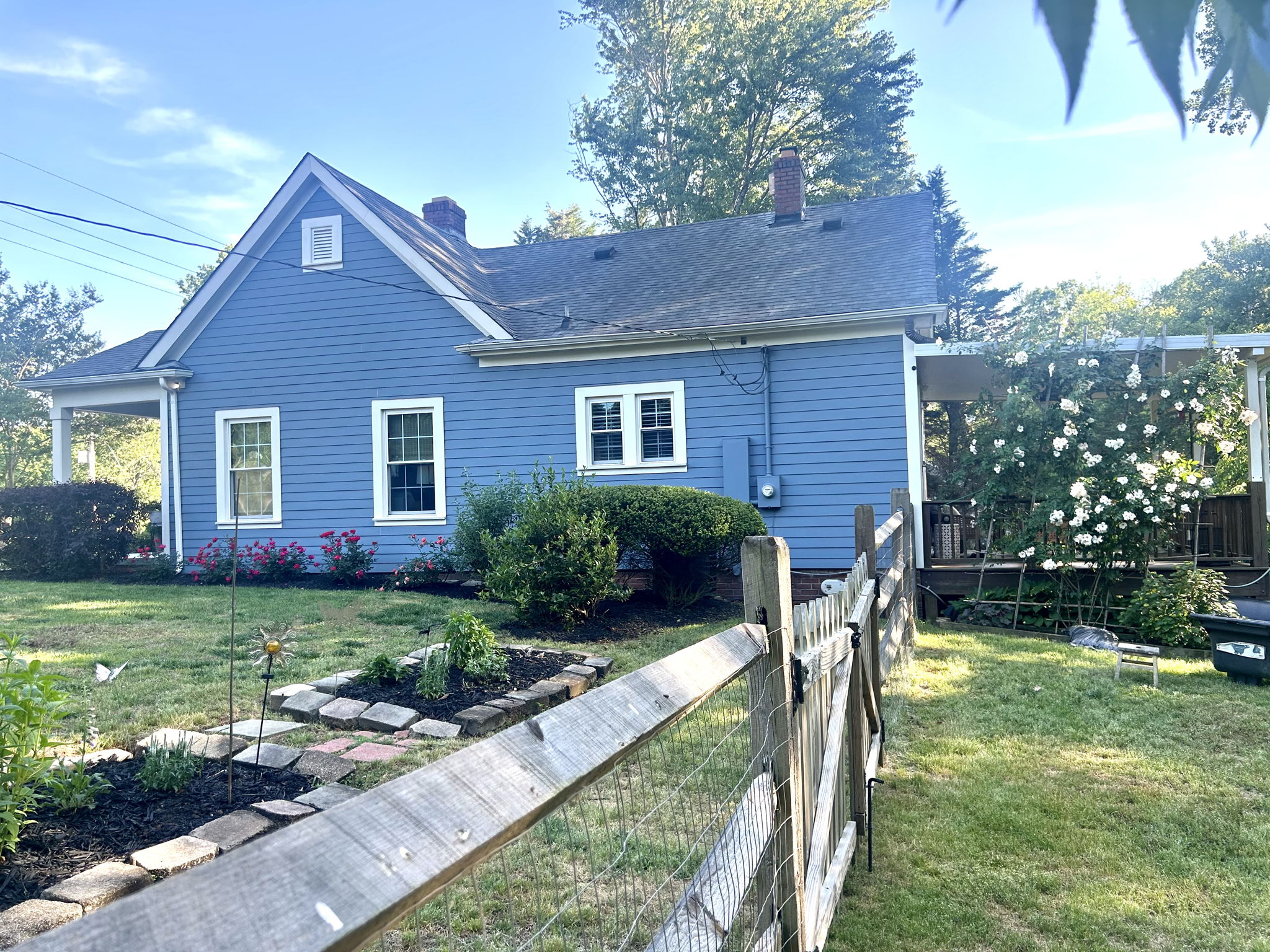 Left side of house