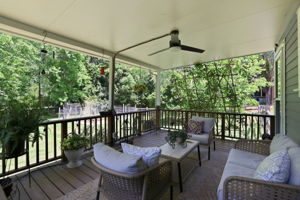 Large covered back deck