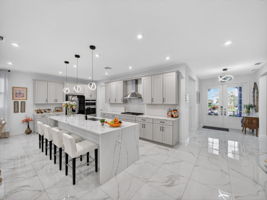 Gourmet Kitchen with Waterfall Island
