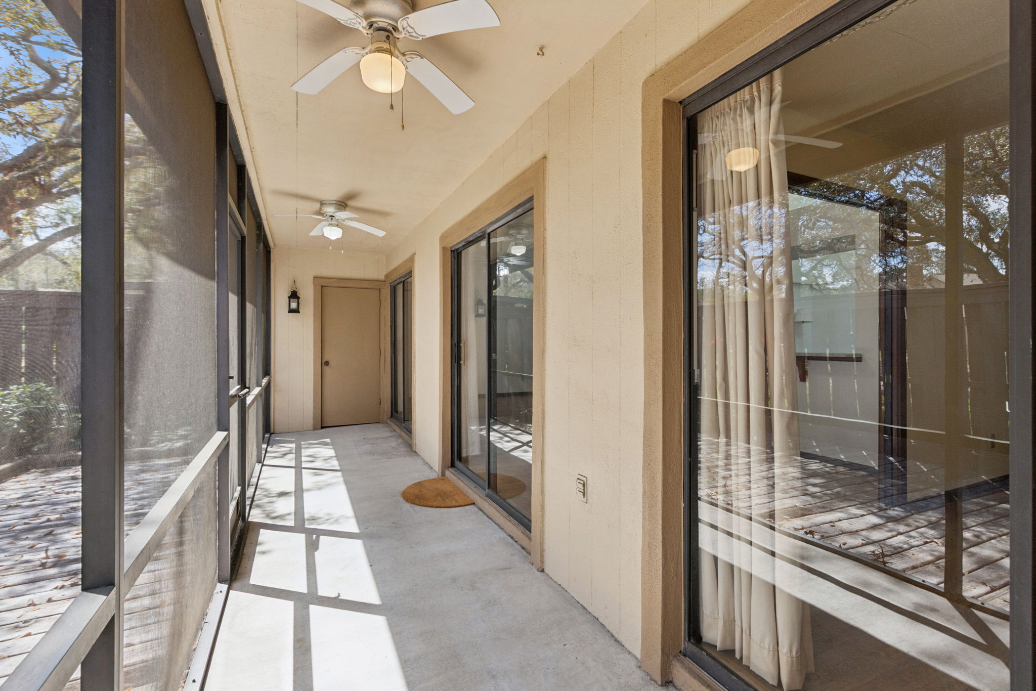 Covered Lanai with 2 storage closets