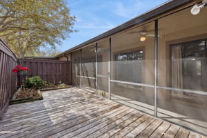 Deck with privacy fence is unique to this unit