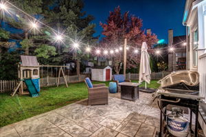 Private stamped concrete patio