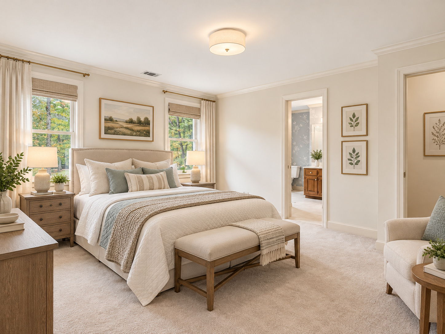 AI Updated & Staged - Secondary Bedroom