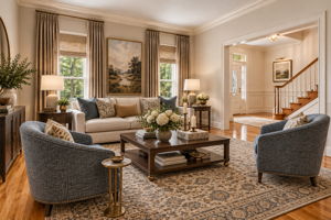 AI Virtually Updated & Staged - Formal Living Room