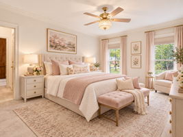 AI Virtually Updated & Staged - 1 of 2 Primary Suites. Main Floor Primary Suite
