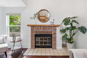 Wood burning fireplace for cozy nights