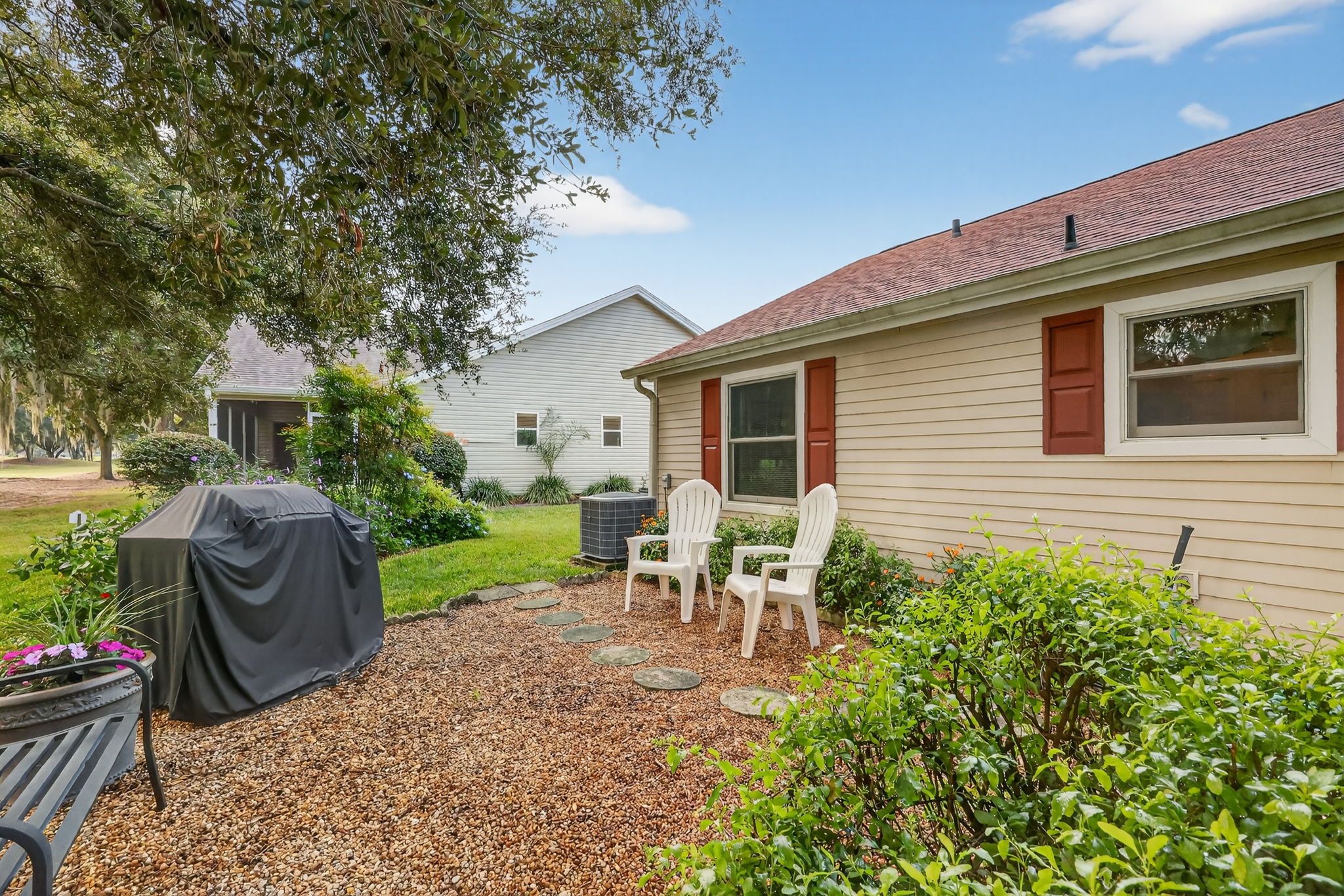 Stoned Patio Overlooking Golf Course