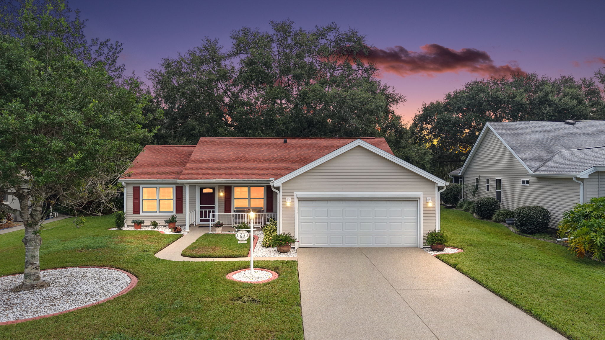 Twilight Front Elevation