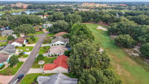 Aerial Side Elevation with Golf Course
