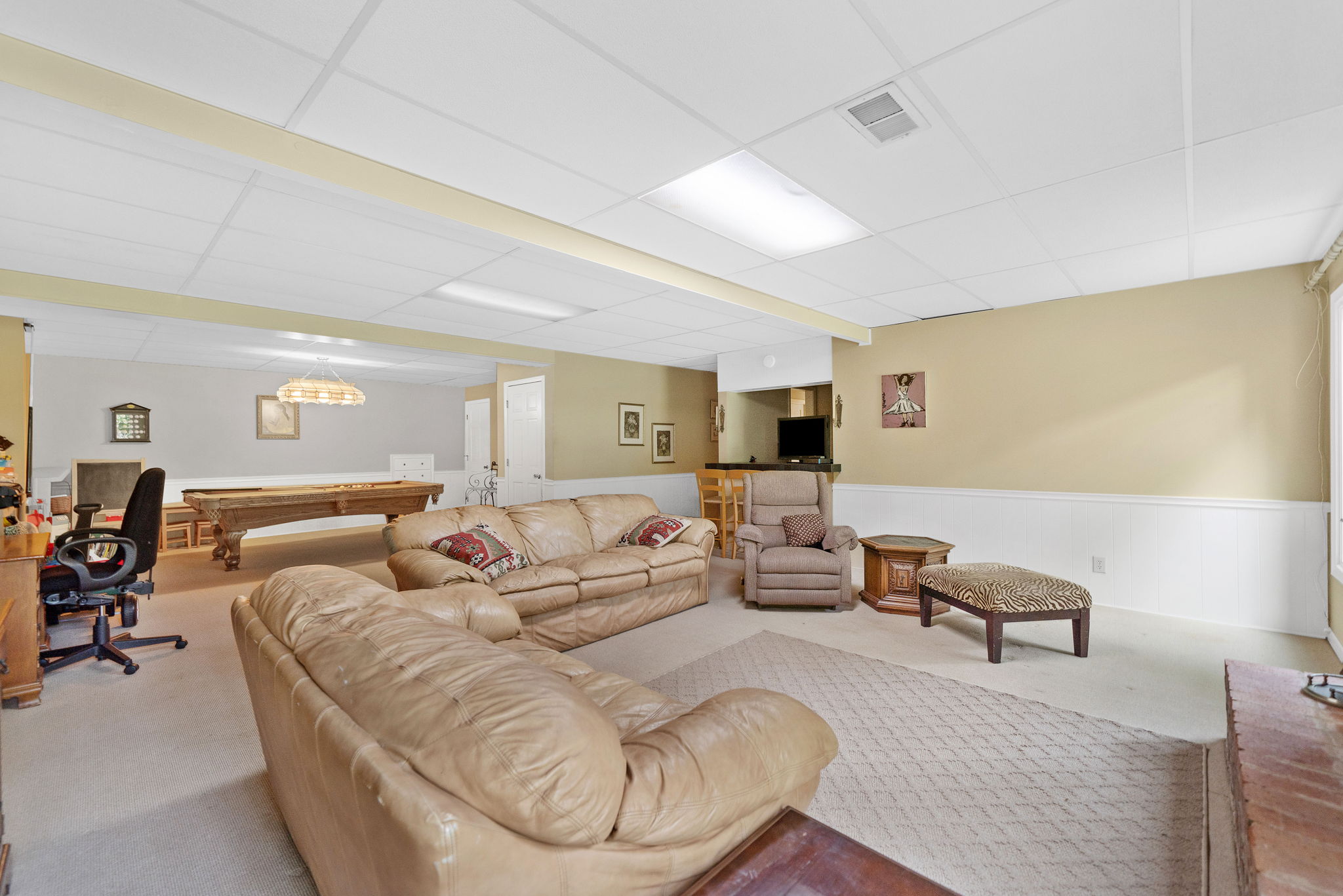 View in Family Area toward Pool Table
