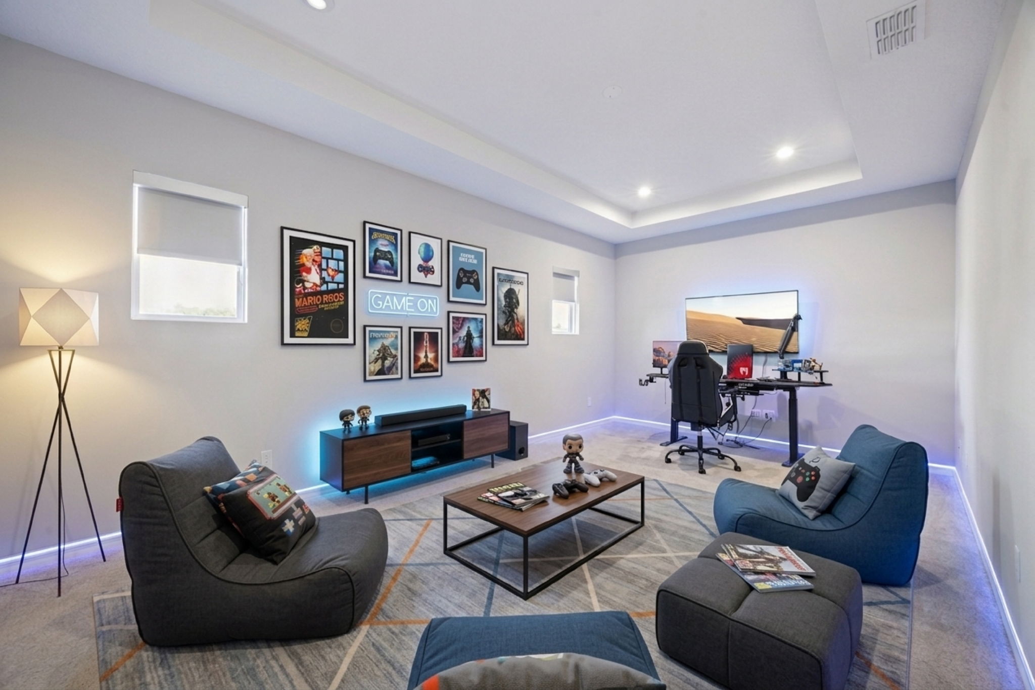 Virtually Staged Media Room