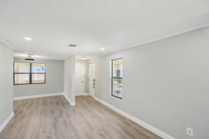 entry and dining room