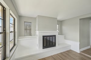 wood burning fireplace