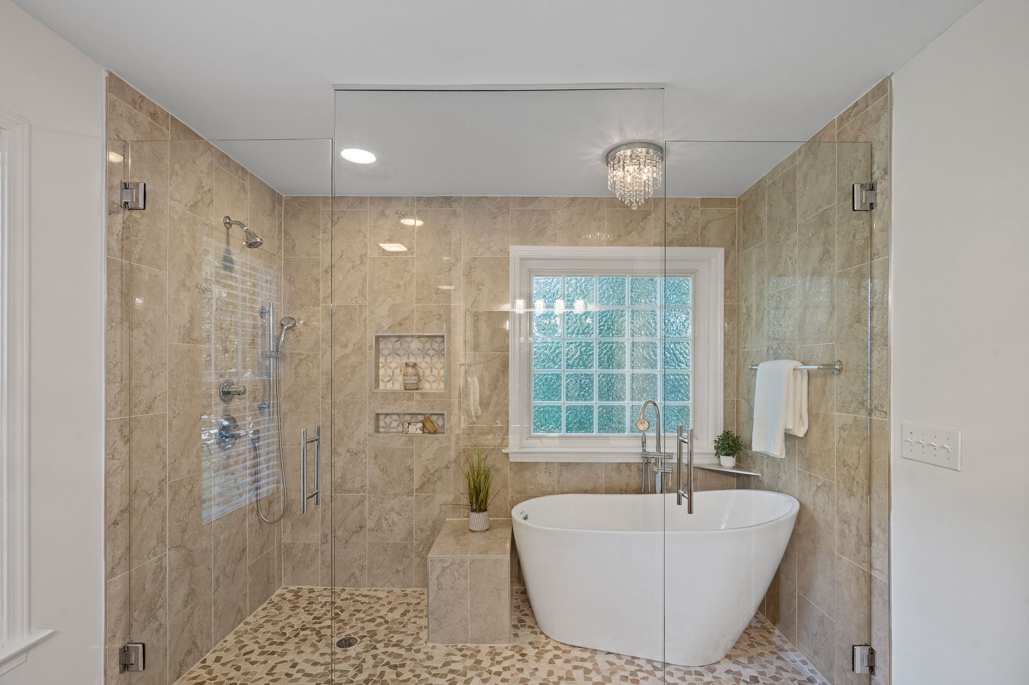 Updated Primary Bath with Wet Room