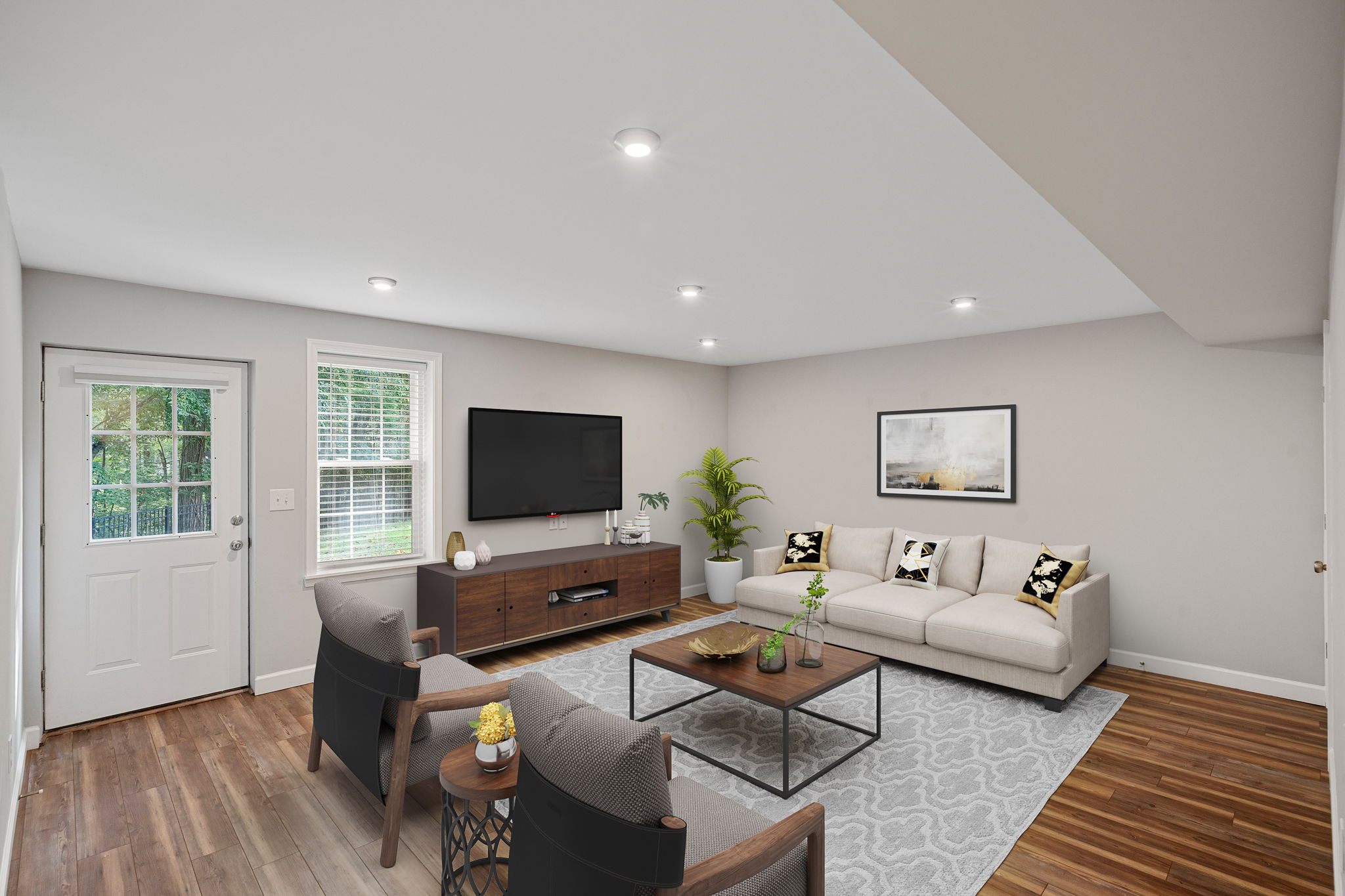 Finished Basement - Virtually Staged