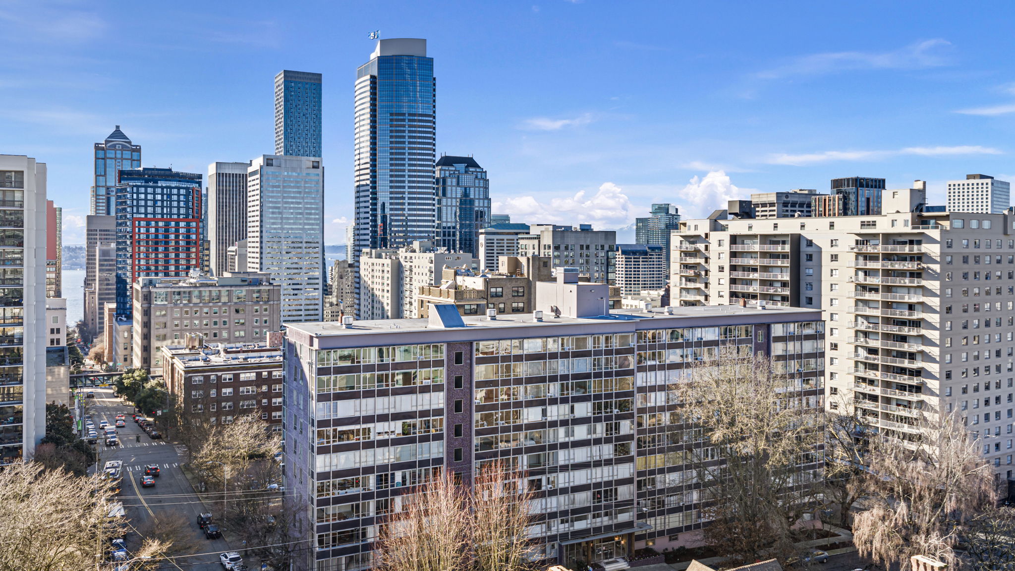 Sutton Place. Residence 808 highlighted—an 8th-floor perch with an open neighborhood outlook at the edge of downtown.