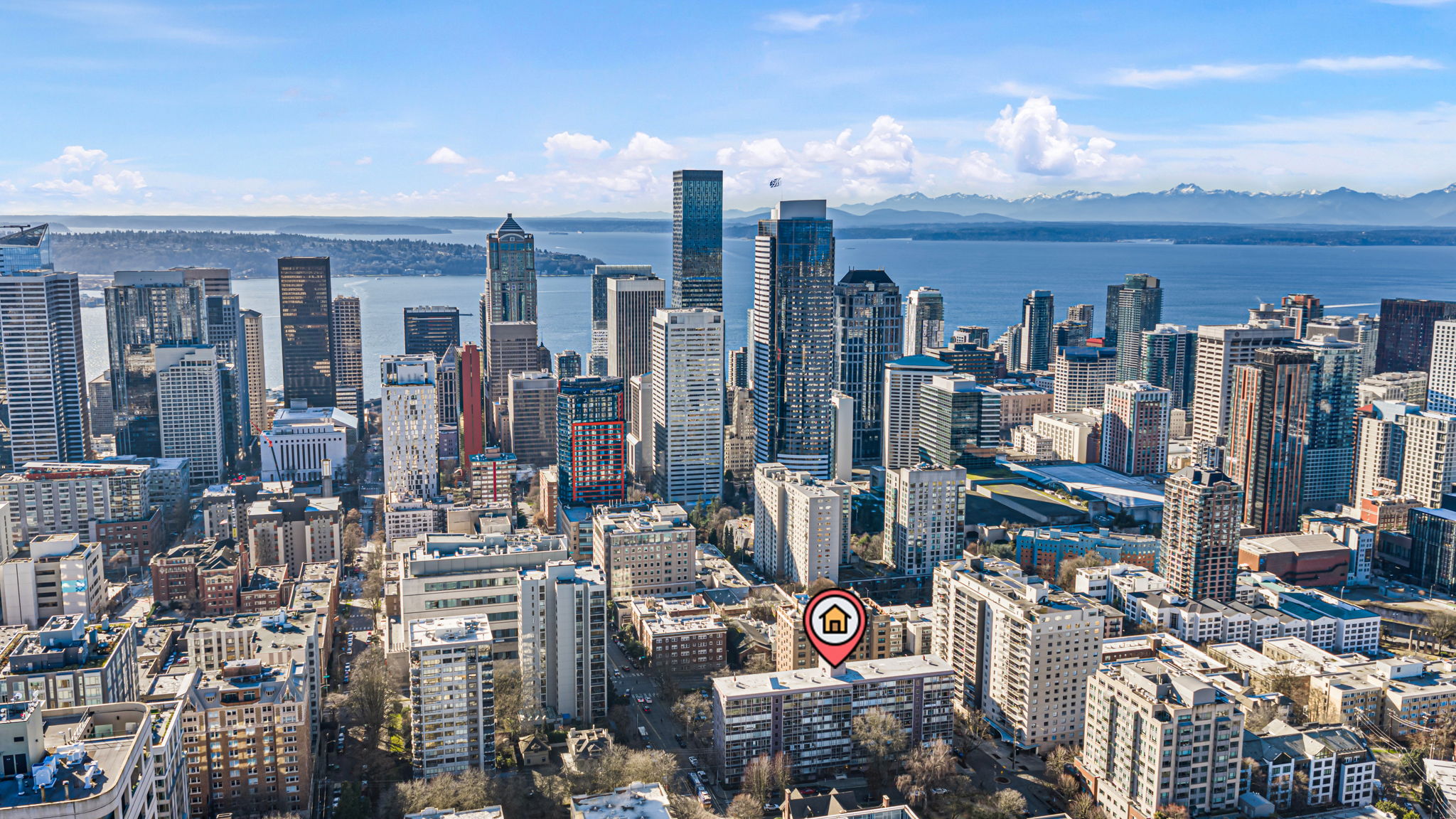 Sutton Place in context. Centered between downtown, South Lake Union, and Capitol Hill.