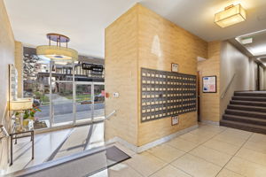 A secure, well-kept entry with an organized mail center—daily life, made easier.
