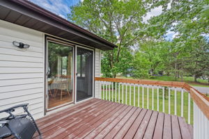 New two tier deck right off the kitchen for easy indoor outdoor dining