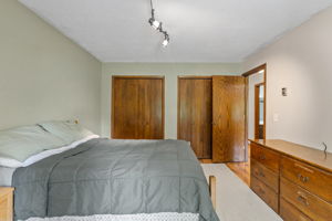 Double closets in the primary bedroom