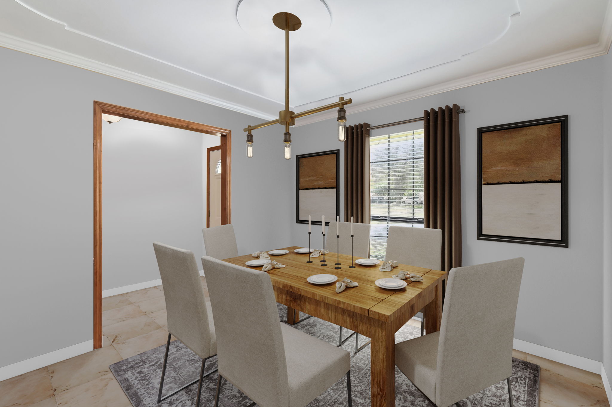 Reality Staged Dining Room - Design services included.