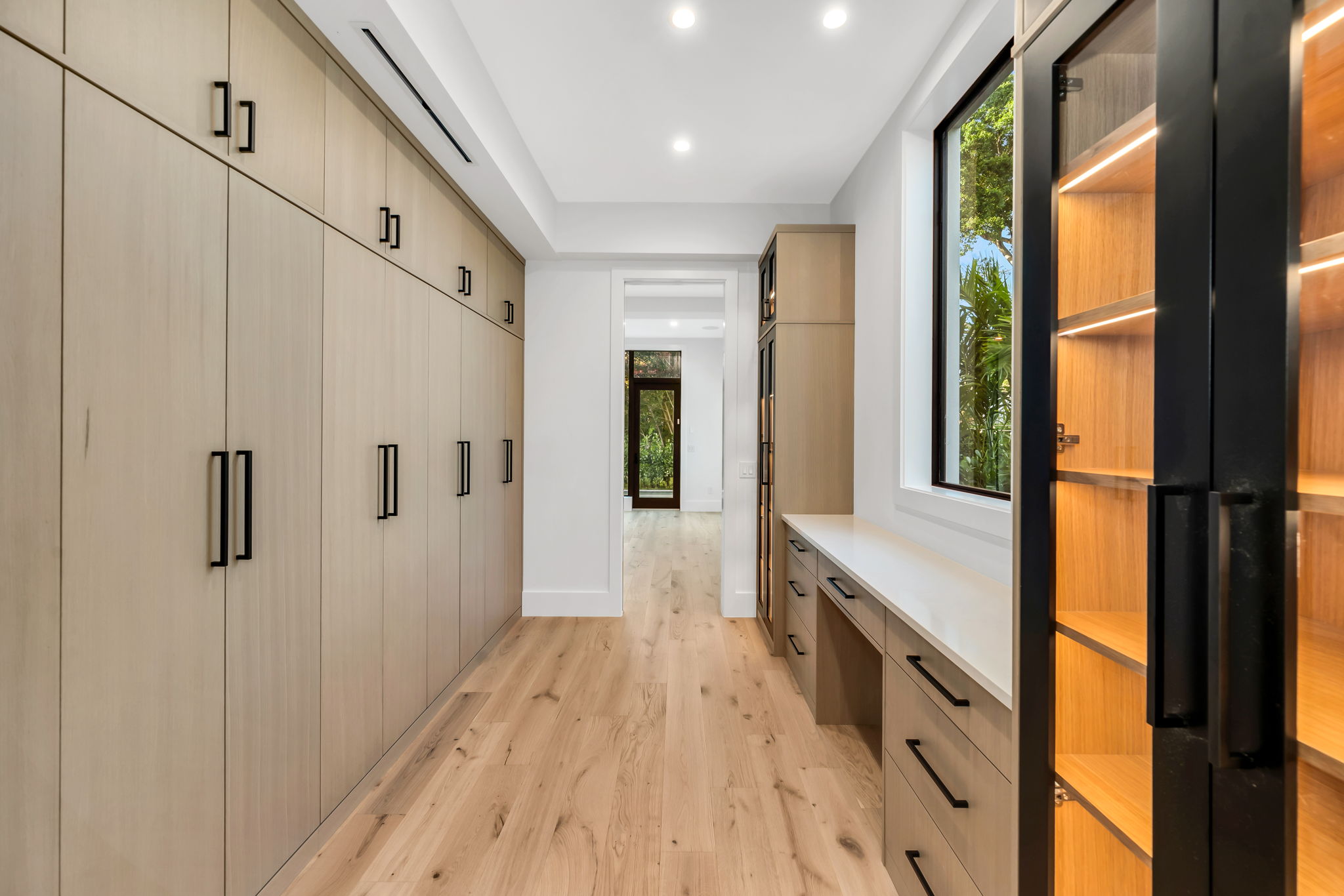 Custom walk-through closet fit for a queen!