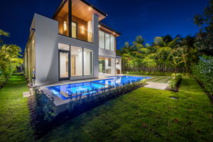Rear Elevation at Night - View 2