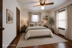 Virtually Staged Primary Bedroom
