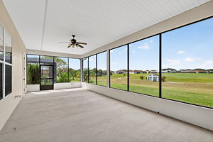 Expansive Lanai with Golf and Water Views