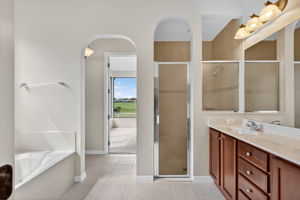 Primary Bathroom with Exterior Door to Lanai