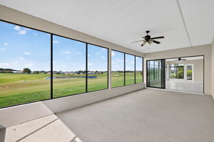 Expansive Lanai with Golf and Water Views