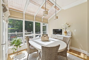 COZY EATING AREA WITH TV