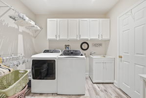 REFINISHED LOWER LEVEL LARGE LAUNDRY ROOM