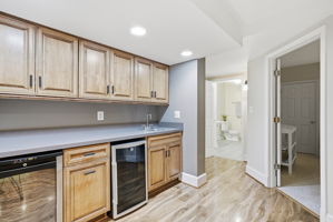 LOWER LEVEL WET BAR WITH 2 WINE & BEVERAGE CENTERS