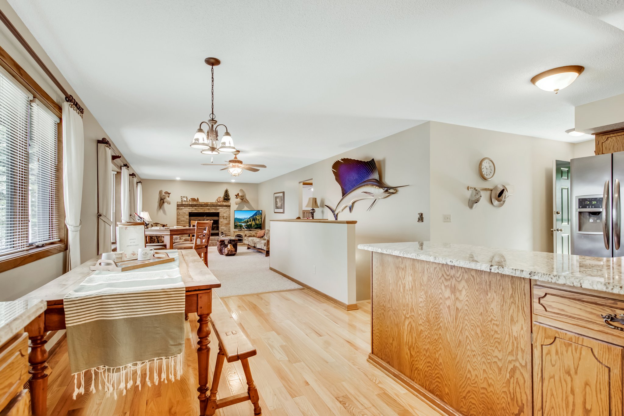 Main Floor Kitchen-Living-Dining Rooms