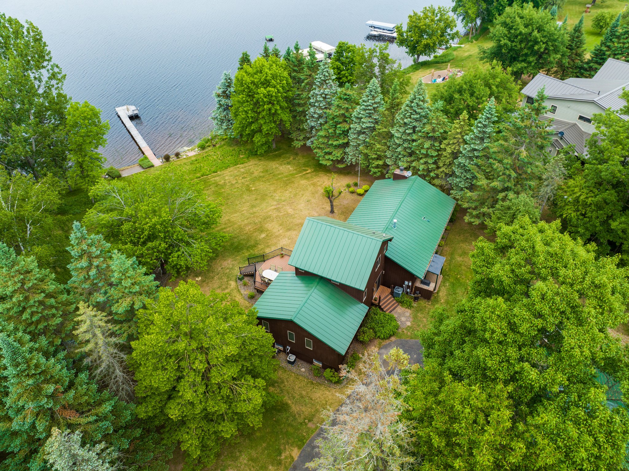 Private lake setting