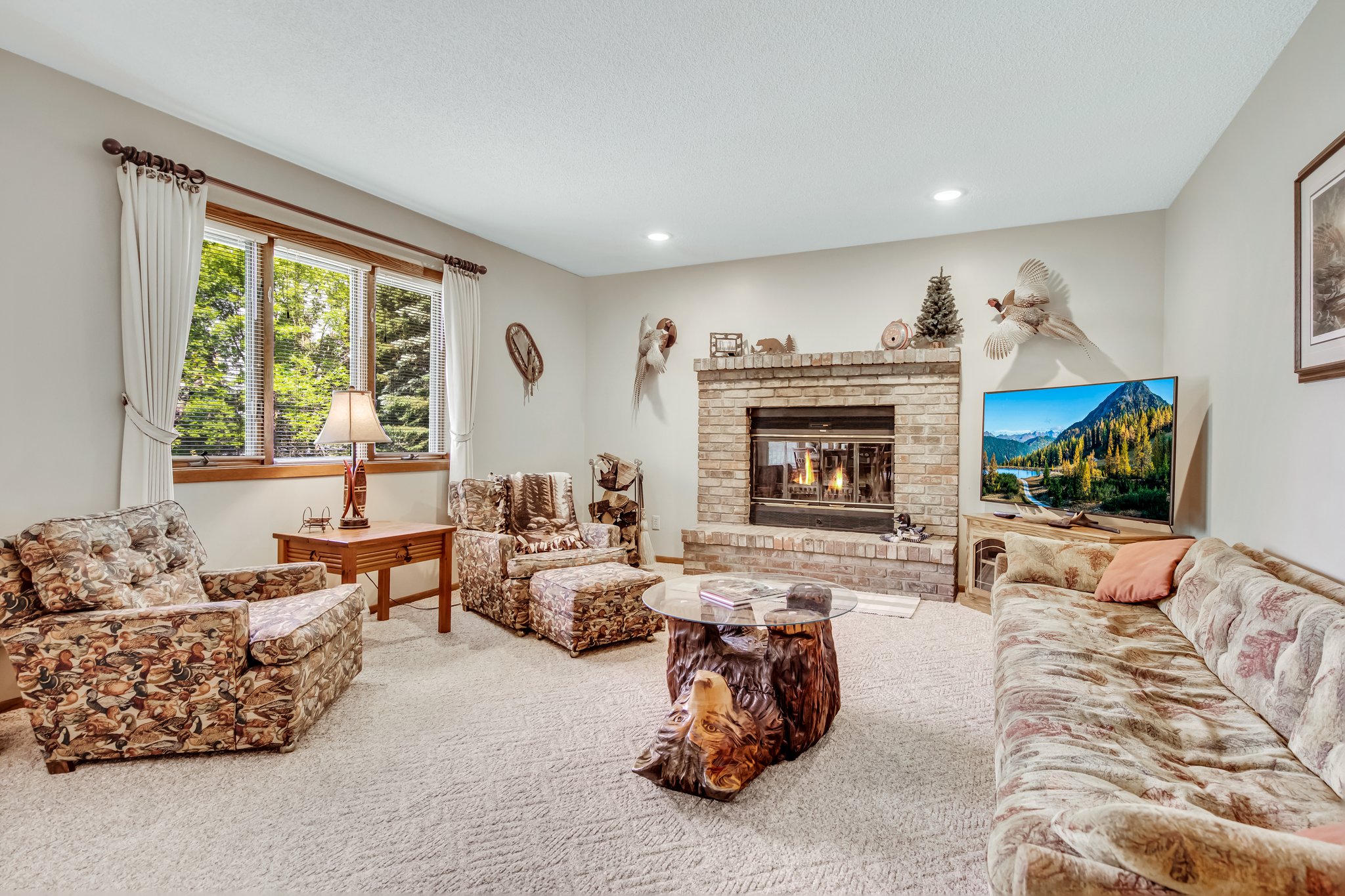 Main Floor Living Room-Wood Burning FP