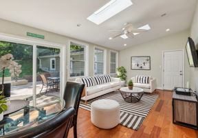 Morning Room Open to Patio (Virtually Staged)