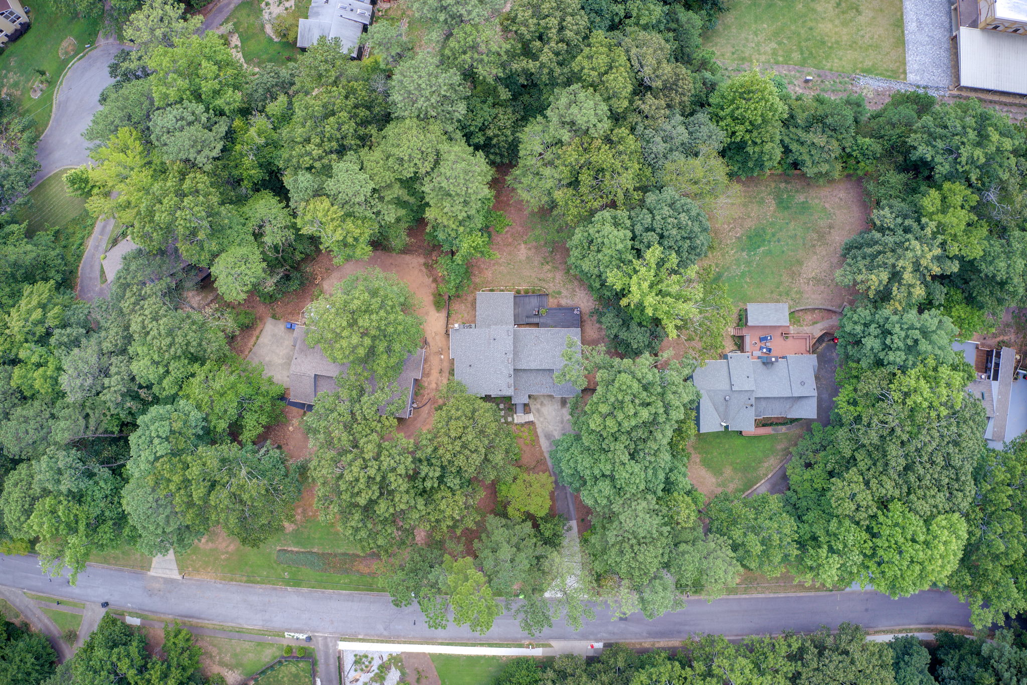 37 Aerial Lot + Neighborhood Bird's Eye View