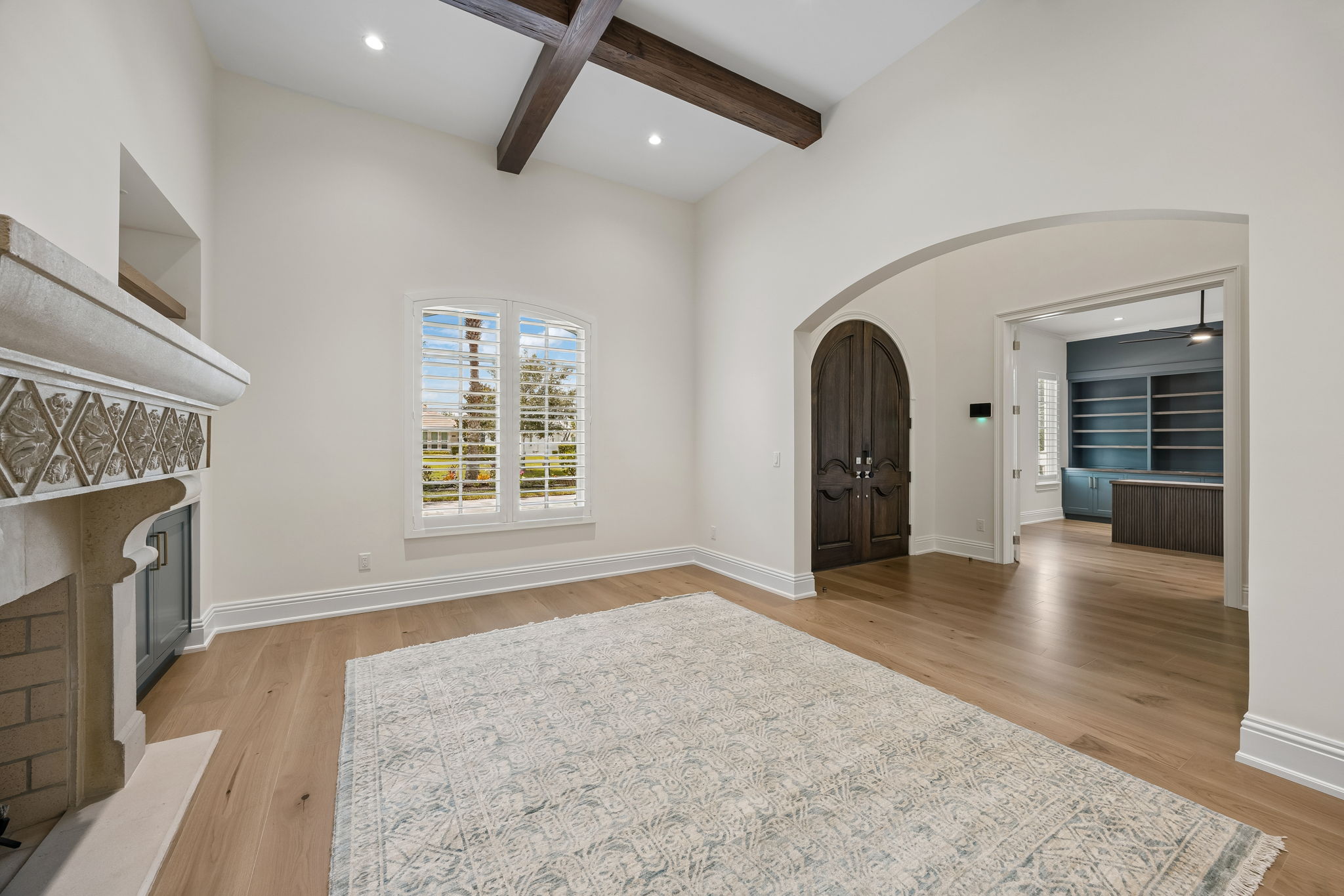 Living Room opens to 2-story Foyer & Study