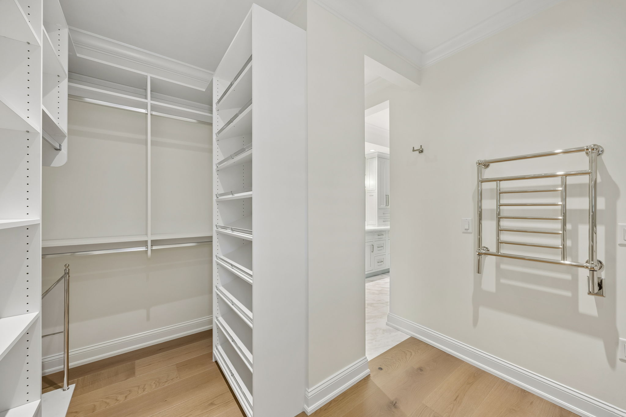 Custom Closet includes Towel Warmer