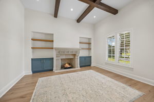 Formal Living Room Built ins & Fireplace