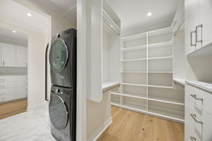 Primary Closet with Private Laundrys