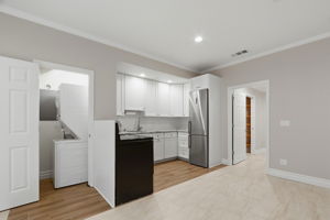 ADU Basement Laundry Room and Kitchen