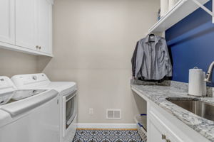 Full size laundry room, much bigger than this photo appears.