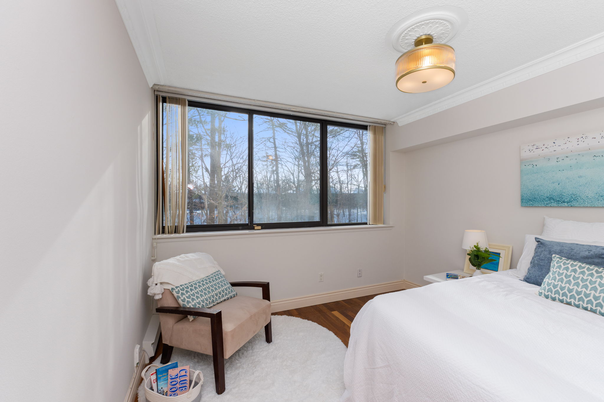 Light and airy room with lovely treed views