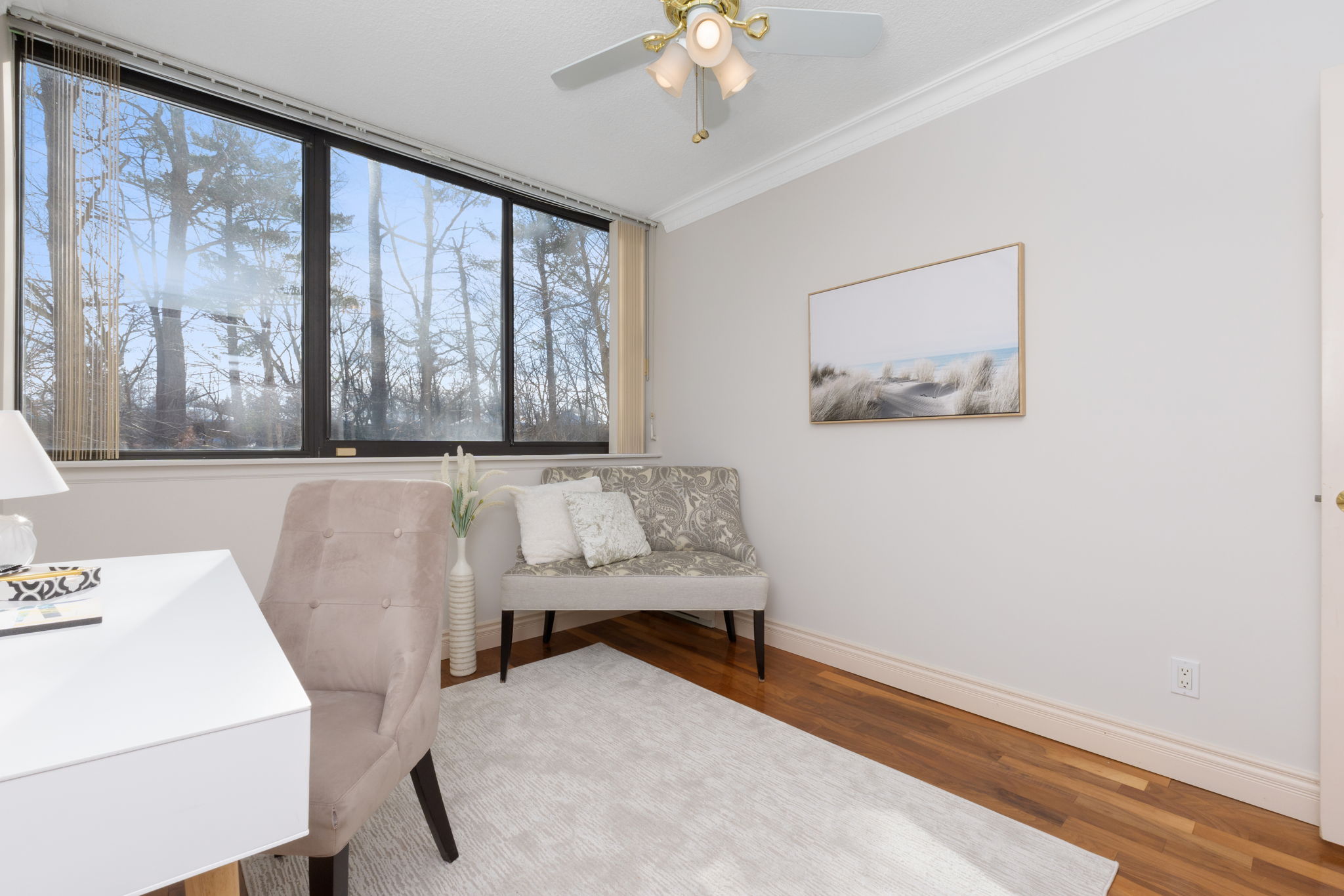 Large windows provide ravine views