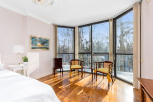 Floor to Ceiling Windows in Primary Bedroom