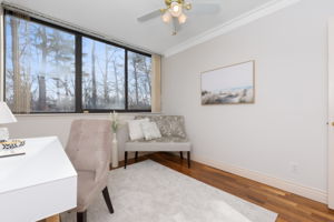 Large windows provide ravine views