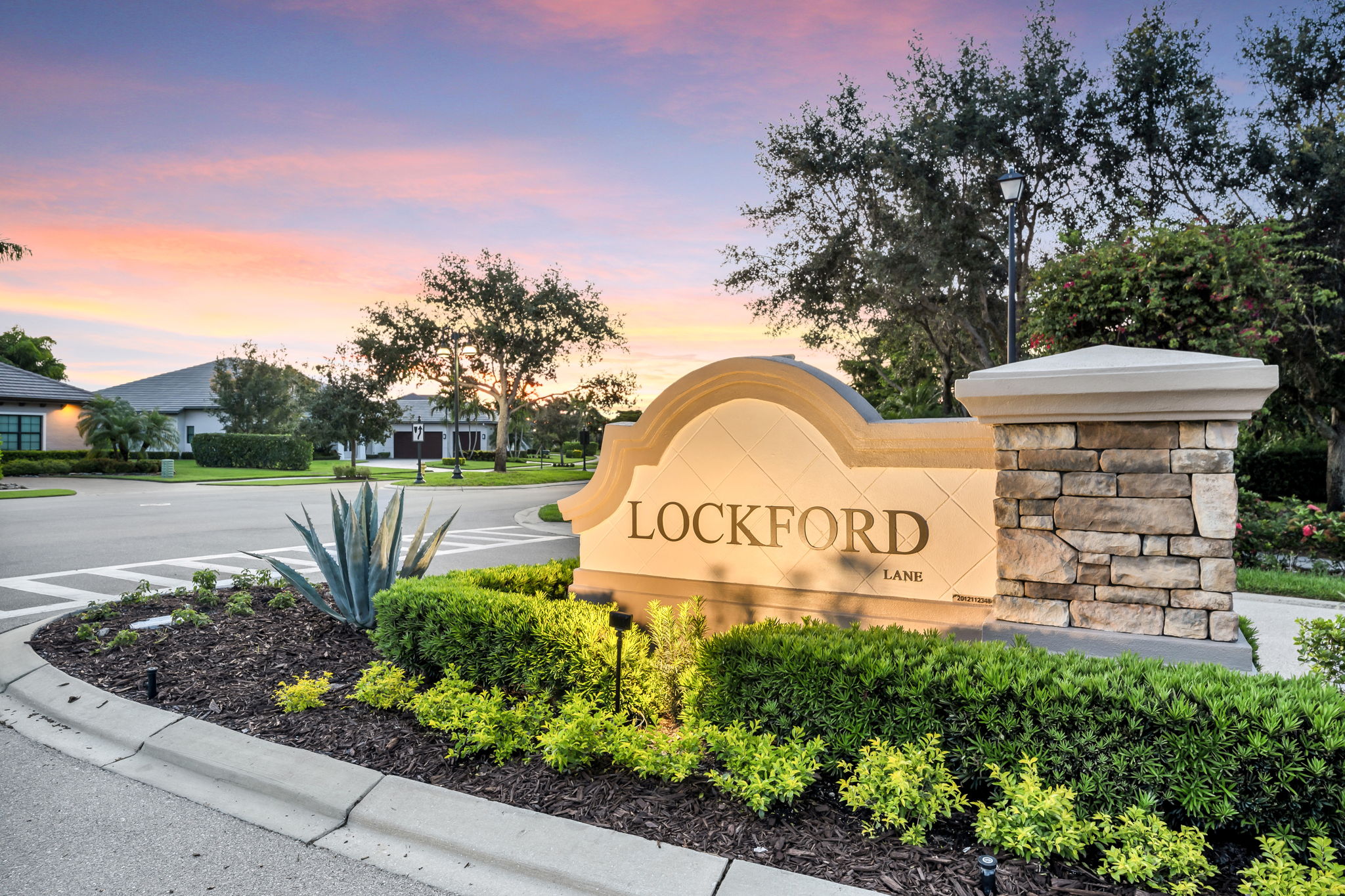 Subdivision Sign at Sunset